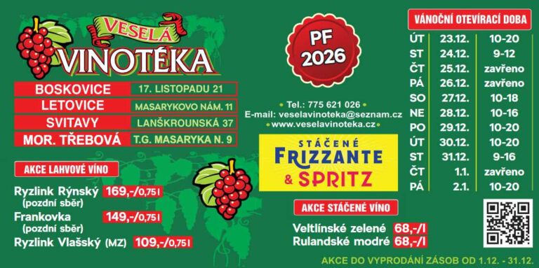 Akce a otevíračka na Vánoce